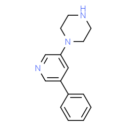 ChemSpider 2D Image | 1-(5-Phenyl-3-pyridinyl)piperazine | C15H17N3