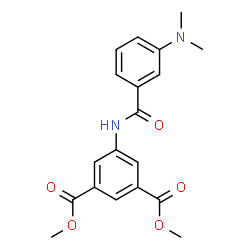 ChemSpider 2D Image | Dimethyl 5-{[3-(dimethylamino)benzoyl]amino}isophthalate | C19H20N2O5
