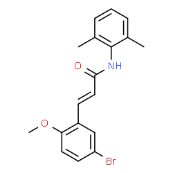ChemSpider 2D Image | (2E)-3-(5-Bromo-2-methoxyphenyl)-N-(2,6-dimethylphenyl)acrylamide | C18H18BrNO2