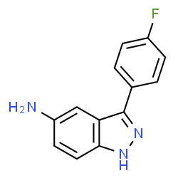 ChemSpider 2D Image | 3-(4-Fluorophenyl)-1H-indazol-5-amine | C13H10FN3