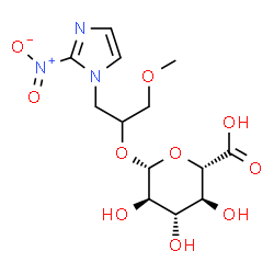 ChemSpider 2D Image | 1-Methoxy-3-(2-nitro-1H-imidazol-1-yl)-2-propanyl beta-D-glucopyranosiduronic acid | C13H19N3O10