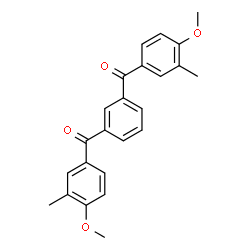 ChemSpider 2D Image | 1,3-Phenylenebis[(4-methoxy-3-methylphenyl)methanone] | C24H22O4