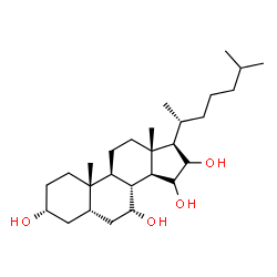 ChemSpider 2D Image | (3alpha,5beta,7alpha)-Cholestane-3,7,15,16-tetrol | C27H48O4