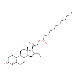 ChemSpider 2D Image | (16alpha)-16-Ethyl-3,20-dioxo-19-norpregn-4-en-21-yl laurate | C34H54O4