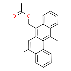 ChemSpider 2D Image | (5-Fluoro-12-methyl-7-tetraphenyl)methyl acetate | C22H17FO2