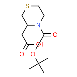 ChemSpider 2D Image | 2-{4-[(tert-butoxy)carbonyl]thiomorpholin-3-yl}acetic acid | C11H19NO4S