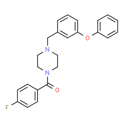 ChemSpider 2D Image | (4-Fluorophenyl)[4-(3-phenoxybenzyl)-1-piperazinyl]methanone | C24H23FN2O2