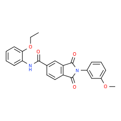 ChemSpider 2D Image | N-(2-Ethoxyphenyl)-2-(3-methoxyphenyl)-1,3-dioxo-5-isoindolinecarboxamide | C24H20N2O5