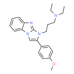 ChemSpider 2D Image | N,N-Diethyl-3-[2-(4-methoxyphenyl)-1H-imidazo[1,2-a]benzimidazol-1-yl]-1-propanamine | C23H28N4O