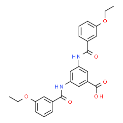 ChemSpider 2D Image | 3,5-Bis[(3-ethoxybenzoyl)amino]benzoic acid | C25H24N2O6