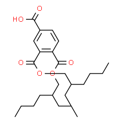 ChemSpider 2D Image | 3,4-Bis{[(2-ethylhexyl)oxy]carbonyl}benzoic acid | C25H38O6