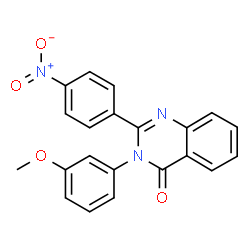 ChemSpider 2D Image | 3-(3-Methoxyphenyl)-2-(4-nitrophenyl)-4(3H)-quinazolinone | C21H15N3O4