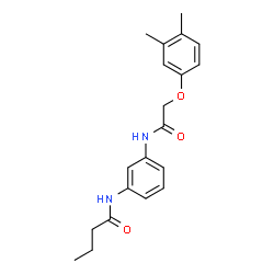 ChemSpider 2D Image | N-(3-{[(3,4-Dimethylphenoxy)acetyl]amino}phenyl)butanamide | C20H24N2O3