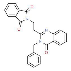 ChemSpider 2D Image | 2-[2-(3-Benzyl-4-oxo-3,4-dihydro-quinazolin-2-yl)-ethyl]-isoindole-1,3-dione | C25H19N3O3