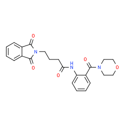 ChemSpider 2D Image | 4-(1,3-Dioxo-1,3-dihydro-2H-isoindol-2-yl)-N-[2-(4-morpholinylcarbonyl)phenyl]butanamide | C23H23N3O5