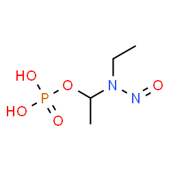 ChemSpider 2D Image | 1-[Ethyl(nitroso)amino]ethyl dihydrogen phosphate | C4H11N2O5P