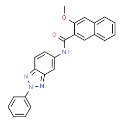 ChemSpider 2D Image | 3-Methoxy-N-(2-phenyl-2H-benzotriazol-5-yl)-2-naphthamide | C24H18N4O2