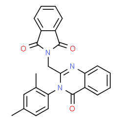 ChemSpider 2D Image | 2-{[3-(2,4-Dimethylphenyl)-4-oxo-3,4-dihydro-2-quinazolinyl]methyl}-1H-isoindole-1,3(2H)-dione | C25H19N3O3