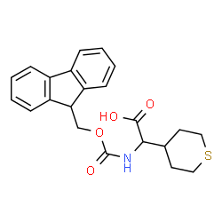 ChemSpider 2D Image | {[(9H-Fluoren-9-ylmethoxy)carbonyl]amino}(tetrahydro-2H-thiopyran-4-yl)acetic acid | C22H23NO4S