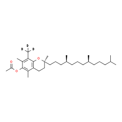 ChemSpider 2D Image | (2S)-2,5,7-Trimethyl-8-(~2~H_3_)methyl-2-[(4S,8S)-4,8,12-trimethyltridecyl]-3,4-dihydro-2H-chromen-6-yl acetate | C31H49D3O3