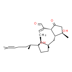 ChemSpider 2D Image | (2alpha,3alpha,6alpha,7E,10beta,11alpha,14alpha,15R)-3,14-Dihydroxy-5-oxoophiobola-7,19-dien-25-al | C25H38O4