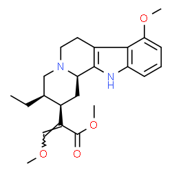ChemSpider 2D Image | Methyl (3beta,15alpha,16Z)-9,17-dimethoxycoryn-16-en-16-carboxylate | C23H30N2O4