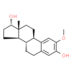 ChemSpider 2D Image | (8alpha,9beta,13alpha,14beta,17beta)-2-Methoxyestra-1(10),2,4-triene-3,17-diol | C19H26O3