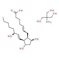 ChemSpider 2D Image | (5E,9alpha,11beta,12alpha,13E,15S)-9,11,15-Trihydroxyprosta-5,13-dien-1-oic acid - 2-amino-2-(hydroxymethyl)-1,3-propanediol (1:1) | C24H45NO8