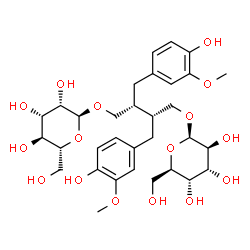 ChemSpider 2D Image | (2R,3R)-2,3-Bis(4-hydroxy-3-methoxybenzyl)-4-(alpha-D-mannopyranosyloxy)butyl beta-D-altropyranoside | C32H46O16