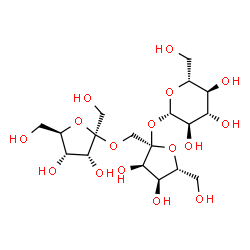 ChemSpider 2D Image | beta-D-Psicofuranosyl-(2->1)-alpha-D-psicofuranosyl beta-D-glucopyranoside | C18H32O16