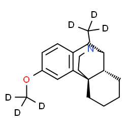 ChemSpider 2D Image | 17-(~2~H_3_)Methyl-3-[(~2~H_3_)methyloxy]morphinan | C18H19D6NO