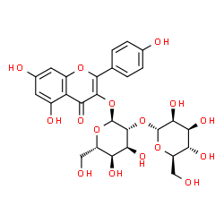 ChemSpider 2D Image | 5,7-Dihydroxy-2-(4-hydroxyphenyl)-4-oxo-4H-chromen-3-yl 2-O-alpha-D-mannopyranosyl-alpha-L-altropyranoside | C27H30O16