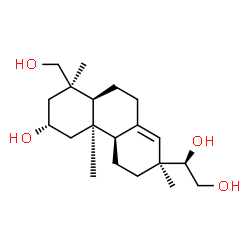 ChemSpider 2D Image | (2beta,5beta,9beta,13alpha,15R)-Pimar-8(14)-ene-2,15,16,18-tetrol | C20H34O4