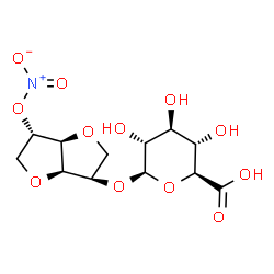 ChemSpider 2D Image | 1,4:3,6-Dianhydro-5-O-beta-D-glucopyranuronosyl-2-O-nitro-D-glucitol | C12H17NO12
