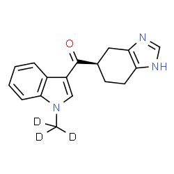 ChemSpider 2D Image | [1-(~2~H_3_)Methyl-1H-indol-3-yl][(5R)-4,5,6,7-tetrahydro-1H-benzimidazol-5-yl]methanone | C17H14D3N3O