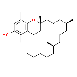 ChemSpider 2D Image | (2R)-2,5,8-Trimethyl-2-[(4S,8R)-4,8,12-trimethyltridecyl]-6-chromanol | C28H48O2
