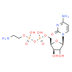 ChemSpider 2D Image | 4-Amino-1-{(2xi)-5-O-[{[(2-aminoethoxy)(hydroxy)phosphoryl]oxy}(hydroxy)phosphoryl]-beta-D-threo-pentofuranosyl}-2(1H)-pyrimidinone | C11H20N4O11P2