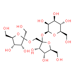 ChemSpider 2D Image | beta-D-Psicofuranosyl-(2->1)-alpha-L-psicofuranosyl beta-D-mannopyranoside | C18H32O16