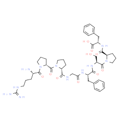 ChemSpider 2D Image | L-Arginyl-D-prolyl-D-prolylglycyl-L-phenylalanyl-L-seryl-D-prolyl-L-phenylalanine | C44H61N11O10