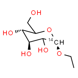 ChemSpider 2D Image | Ethyl alpha-D-(1-~14~C)-threo-hexopyranoside | C714CH16O6