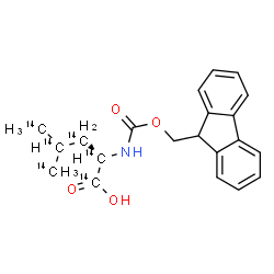 ChemSpider 2D Image | N-[(9H-Fluoren-9-ylmethoxy)carbonyl]-L-(~14~C_6_)leucine | C1514C6H23NO4