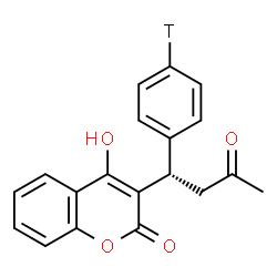 ChemSpider 2D Image | 4-Hydroxy-3-{(1S)-3-oxo-1-[(4-~3~H)phenyl]butyl}-2H-chromen-2-one | C19H15TO4