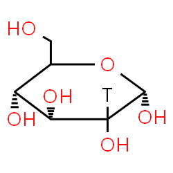 ChemSpider 2D Image | alpha-D-(C~2~-~3~H)-erythro-Hexopyranose | C6H11TO6
