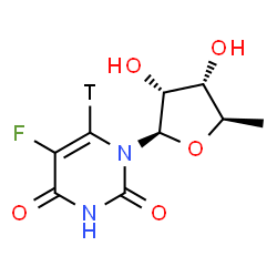 ChemSpider 2D Image | 5'-Deoxy-5-fluoro(6-~3~H)uridine | C9H10TFN2O5