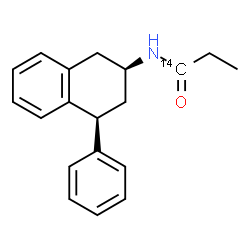 ChemSpider 2D Image | N-[(2S,4S)-4-Phenyl-1,2,3,4-tetrahydro-2-naphthalenyl](1-~14~C)propanamide | C1814CH21NO