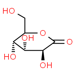 ChemSpider 2D Image | (3S,4R,5S)-3,4,5-Trihydroxy-6-(hydroxymethyl)tetrahydro-2H-pyran-2-one (non-preferred name) | C6H10O6
