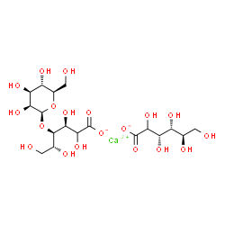 ChemSpider 2D Image | Calcium (2xi)-D-arabino-hexonate (2xi)-4-O-beta-D-mannopyranosyl-D-ribo-hexonate (1:1:1) | C18H32CaO19