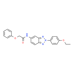 ChemSpider 2D Image | N-[2-(4-Ethoxyphenyl)-2H-benzotriazol-5-yl]-2-phenoxyacetamide | C22H20N4O3