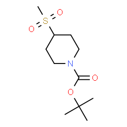 ChemSpider 2D Image | tert-butyl 4-(methylsulfonyl)piperidine-1-carboxylate | C11H21NO4S
