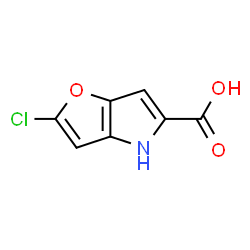 ChemSpider 2D Image | 2-Chloro-4H-furo[3,2-b]pyrrole-5-carboxylic acid | C7H4ClNO3
